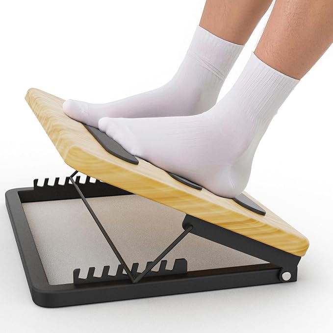 Foot Rest for Under Desk at Work, 15.75"×11.81" Surface, Ergonomic 7 Heights Adjustable Footrest, Portable Under Desk Foot Stool for Home,Office