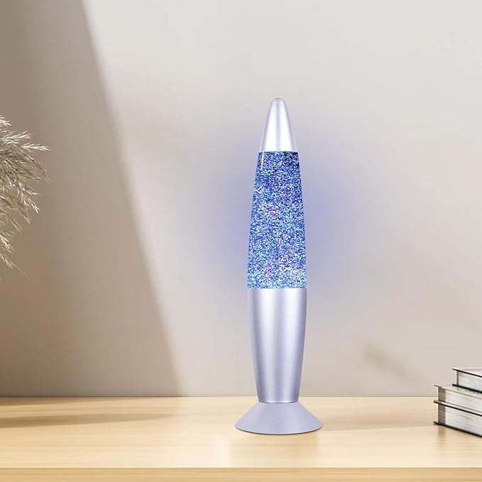 Glitter Color Changing Motion Lamp Perfect Christmas Thanksgiving Day Present for Adults and Kids LED Glitter Lamps with Rocket Feature for Cool Room Decor as Night Light