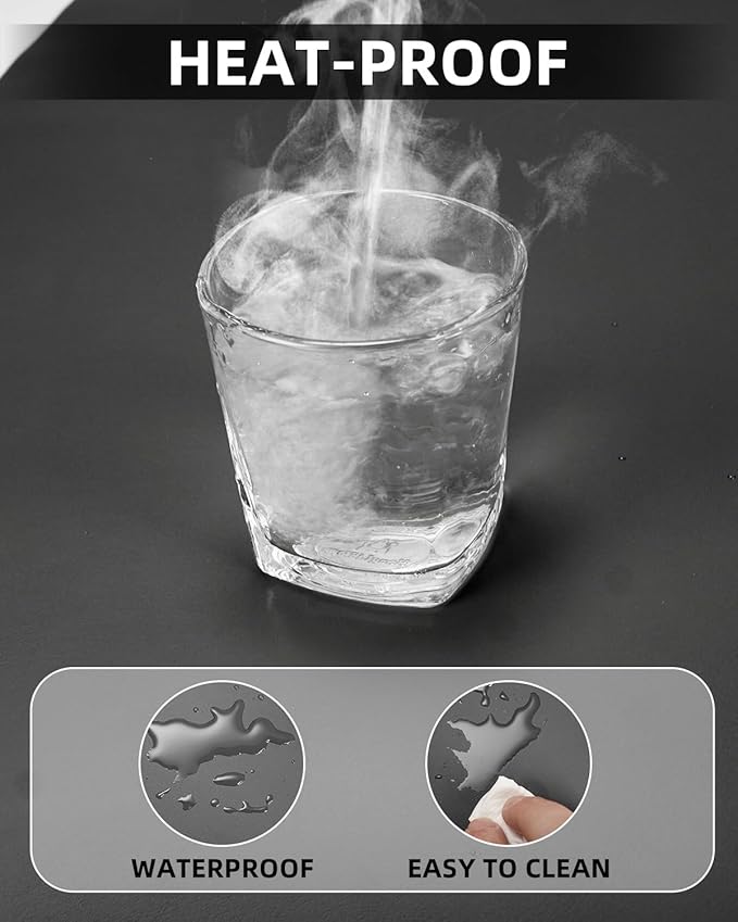 Desk mat Large, Leather Desk Pad Protector,Office Desk Mat,Mouse Pad, Non-Slip Desk Blotter, Laptop Desk Pad, Waterproof Desk Writing Pad for Office&Home (Black, 55" x 24")