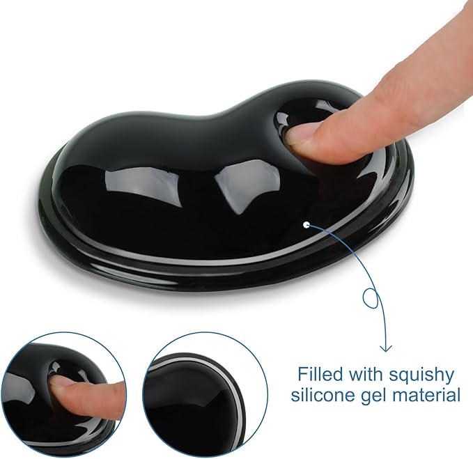 Ergonomic Gel Wrist Rest Pad for Mouse, Computer Mouse Wrist Support for Arm Pain Relief, Heart-Shaped Cute Hand Wrist Cushion for Home and Office Working Gaming Anti-Fatigu