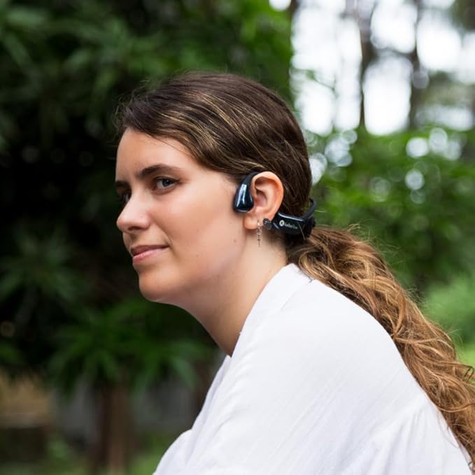 Kaibo Flow - Bone Conduction Headphones with Noise-Cancelling Mic - Adjustable Headband - USB-C Quick Charge - IPX67 Waterproof - Sport Headset for Gym, Running, Cycling