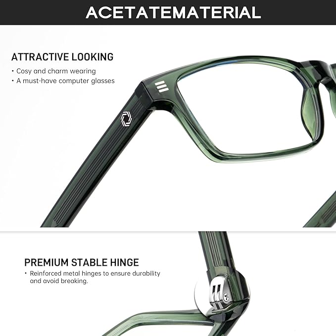 ANYLUV Blue Light Glasses Men Woman, Blue Light Blocking Glasses for Computer Gaming, Eye Strain Relief Eye Protection