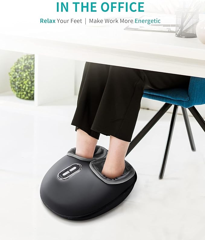Nekteck Shiatsu Foot Massager Machine and Heat, Air Compression with Deep Kneading Therapy, Relax for Home or Office (Large Size)