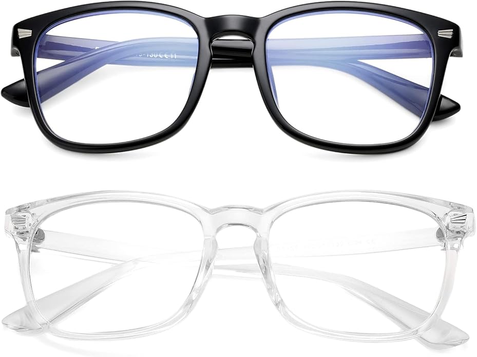 AZorb 2Pack Kids Blue Light Blocking Glasses - TR90 Unbreakable Computer Screen Glasses for Boys & Girls