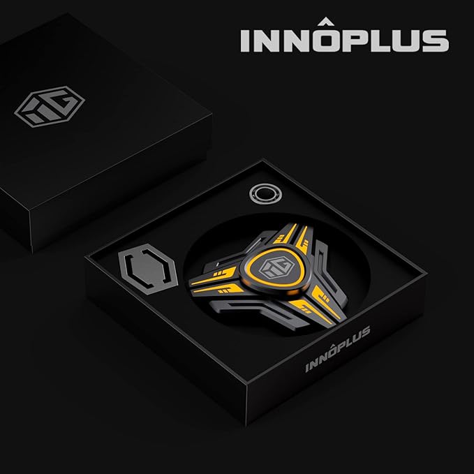 INNÔPLUS Fidget Spinner, Fidget Spinners for Adult, Fidget Spinners Cool, Fidget Light Up Spinner for Teens, Stress Anxiety ADHD Relief Figets Toy, Metal Finger Hand Spinner Toy with Luminous Light