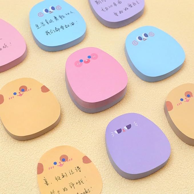 4 Pads Cute Animal Reusable Funny to Do List Stick Note Pads