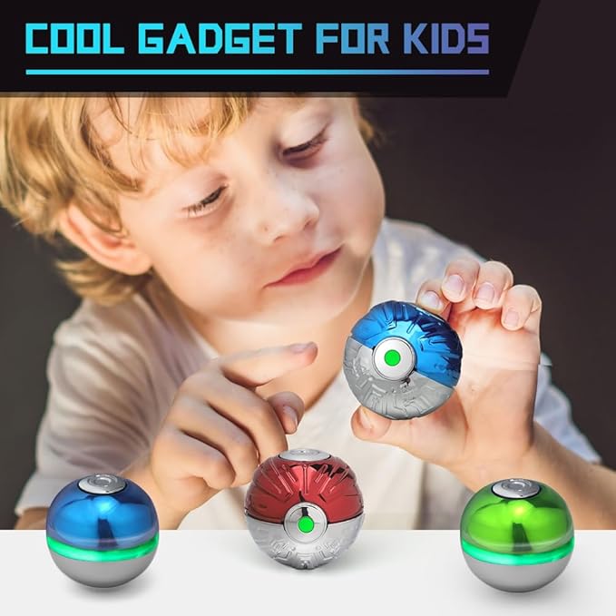 Metal Fidget Spinner Kinetic Desk Toy Glow in The Dark, Light up Heavy Duty Fidget Cube Ball Cartoon Hand Spinner Birthday Gift Bag Filler for Kid Adult, Finger Gyro Decor for Home Office Classroom