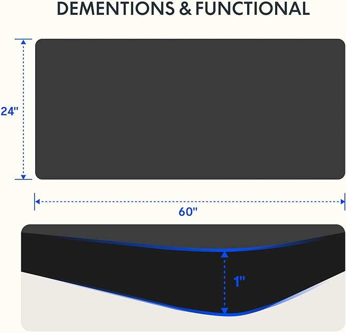 FLEXISPOT EN2 Whole-Piece Standing Desk with Clamp Power Strip, 60 x 24 Electric Stand Up Height Adjustable Desk with Cable Management (Gray Frame + Black Top, 2 Packages)