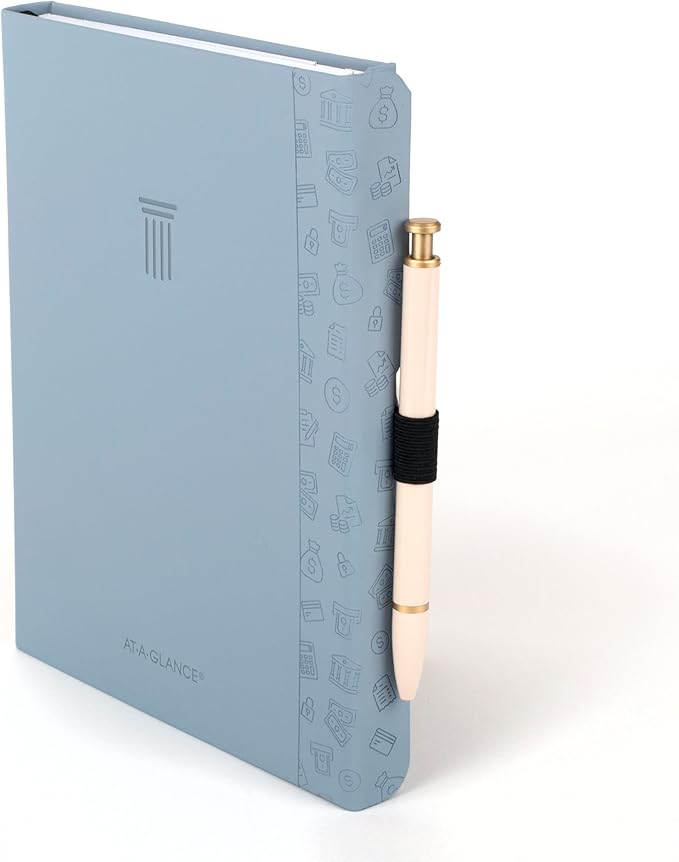 AT-A-GLANCE Foundation Budget Planner, Undated Weekly & Monthly Tracker, Expense and Savings Organizer, Hardcover, 5-3/4" x 8-1/4", Blue (FDB-200)