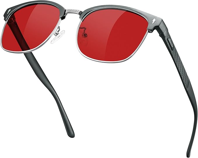 BIRCEN Blue Light Blocking Glasses: Al-Mg Metal Bluelight Computer Clear Glasses for Men Women Anti Eyestrain Office Home