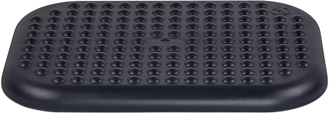 Mount-It! Ergonomic Foot Rest Under Desk | Adjustable Tilt Footrest with Textured Massage Surface | Work Footstool Under Office Desk Foot Support - Black