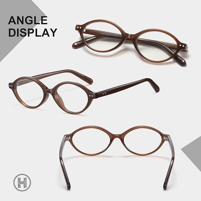 HAOLOTA Blue Light Blocking Glasses Women, Trendy Round Anti Eyestrain UV Glare TV Phone Computer Gaming Eyeglasses