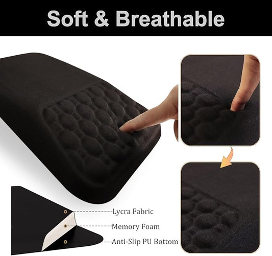 Ospelelf Keyboard Wrist Rest Ergonomic Mouse Pad with Wrist Rest, Wrist Rest for Computer, Office and Gaming,Black