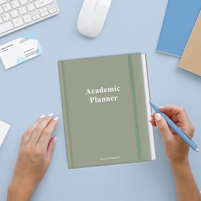 Academic Planner for 2025 2026 or Anytime – 8.5" x 11" Undated Weekly Student Planner For Homeschool, High School, College & Nursing Students, 200 Pages, Green