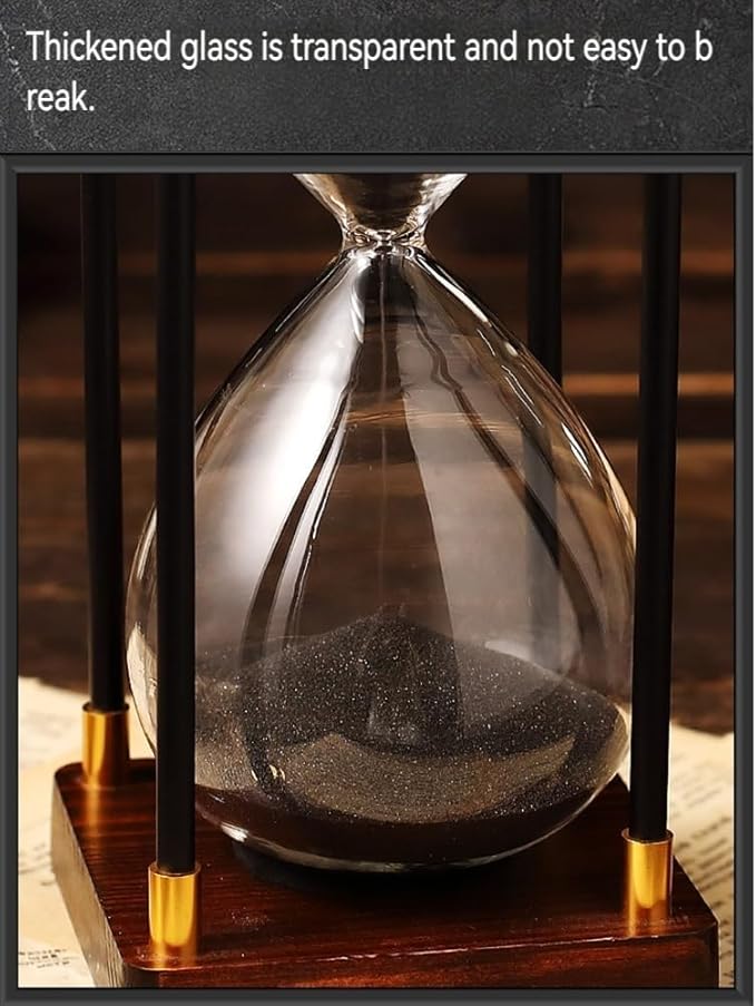 Hourglass Timer 60 Minutes Sand Timer for Gift 1 Hour Glass Sand Clock for Home/Desk/Office Decor and Classroom Timer (Blue, 60 Minutes)