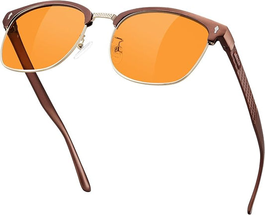 BIRCEN Blue Light Blocking Glasses: Al-Mg Metal Bluelight Computer Clear Glasses for Men Women Anti Eyestrain Office Home