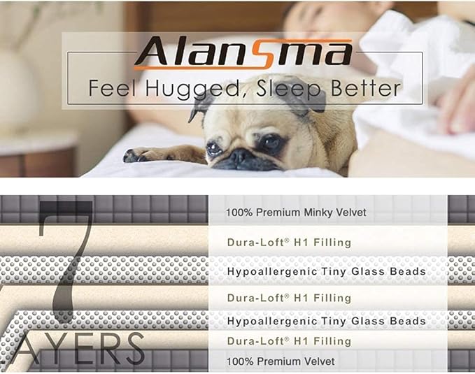 ALANSMA Reversible Weighted Blanket for All Season, Luxury Velvet, Warm and Cool, Adult 15Lb Yellow Weighted Blanket, Enjoy Sleeping Anywhere(Light Yellow,60"x80" 15lbs)