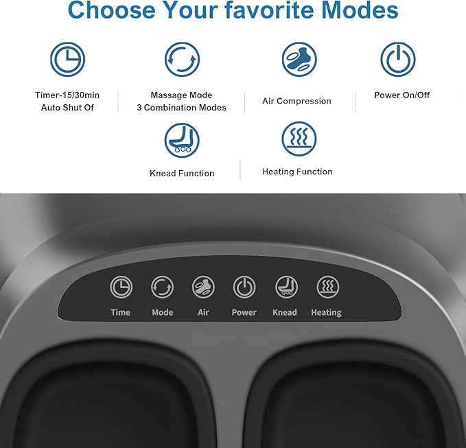 Foot Massager Machine, Shiatsu Foot Massager with Heat, Remote Control, Multiple Massage Modes & Adjustable Intensity, Deep-Kneading Massager Fits Feet Up to Women Size 12, Black/ZL1