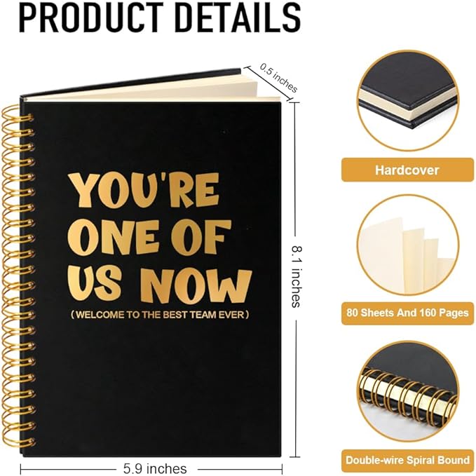 Welcome to The Best Team Ever 160 Blank Pages Spiral Notebook, New Hire Gifts for Colleague, New Job Appreciation Gifts, Team Appreciation Gifts for Coworker Colleagues B