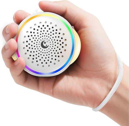 Portable White Noise Machine with Rechargeable Battery, 27 Soothing Sounds & Night Light, Sleep Soother for Baby Adults, 24H Playtime, Compact Travel Sound Machine for Home Office Nursery