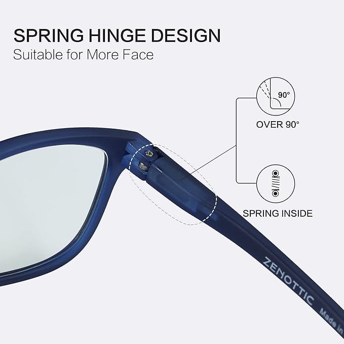 ZENOTTIC Kids Blue Light Blocking Glasses Anti Glare Lens Lightweight Frame Computer Eyeglasses for Boys and Girls