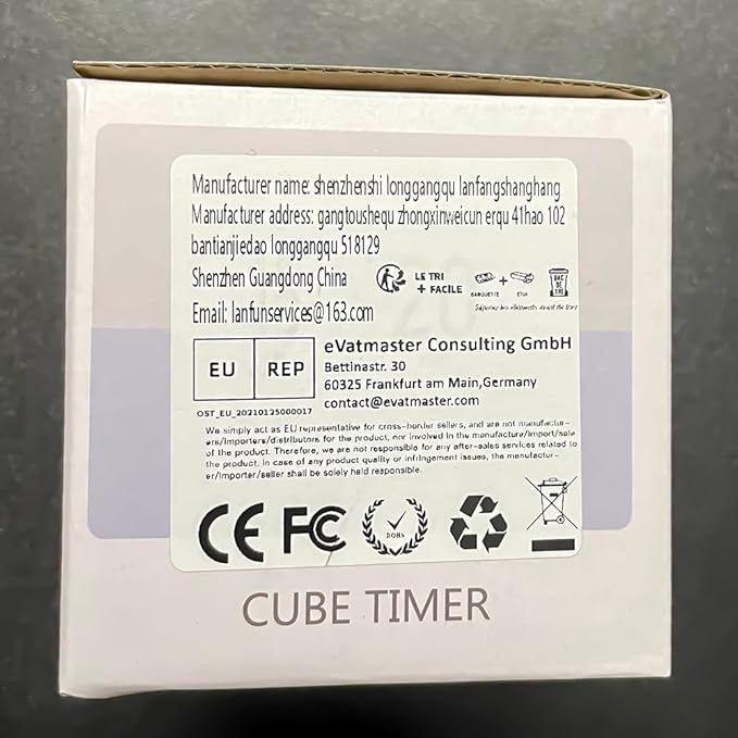 Cube Timer, Gravity Sensor Flip Timer for Study, Work, Game, Task, Kitchen, Kids, ADHD, Productivity, Workout (Black 1-3-5-10)
