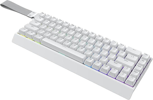 IROK Mer68 SE Wired 68 Keys, Magnetic Switch Mechanical Keyboard, 8KHZ Polling Rate/Latency As 0.125MS/64KHZ All Keys Scan Rate/ARGB, Hot Swappable Gaming Keyboard(White)