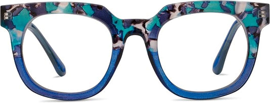 Peepers by PeeperSpecs Women's Oprah's Favorite Things Showbiz Square Blue Light Blocking Reading Glasses