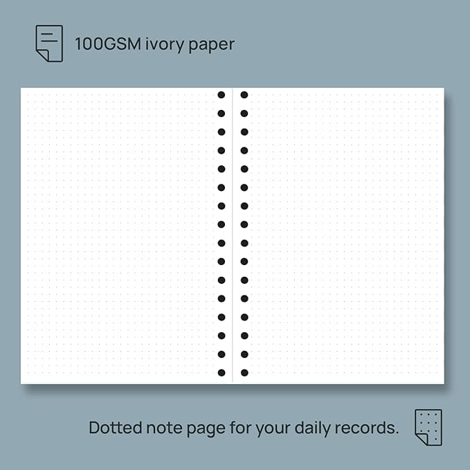 POPRUN Monthly Planner 2026-2027 Spiral Hardcover (6.25'' x 8.5''), 18 Months Calendar (Jan.2026-Jun.2027) - 2 Pages per Month with Dotted Note Pages, Sunday Start, Laminated Tab - Violet