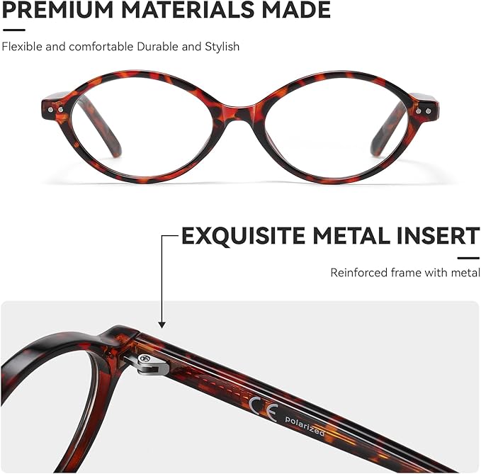 HAOLOTA Blue Light Blocking Glasses Women, Trendy Round Anti Eyestrain UV Glare TV Phone Computer Gaming Eyeglasses