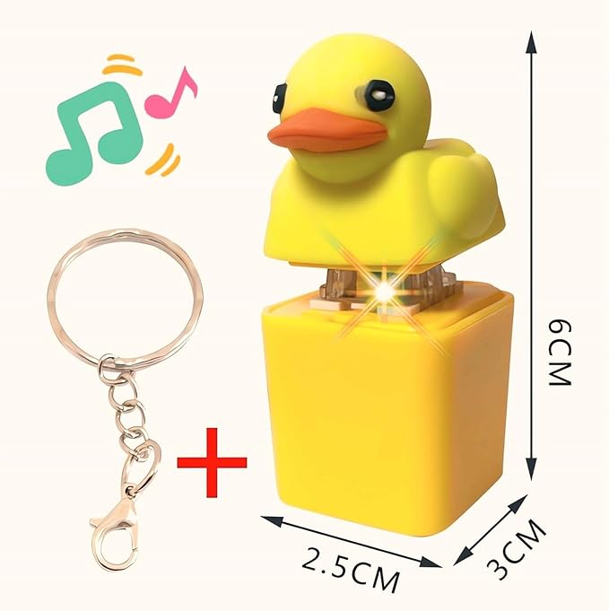 Quackey Fidget Toy That Quacks Quacking Duck Fidget Toy Keychain Stress Reliever Squeaky Anxiety Stress Relief Toy Duck Keyboard Keycaps That Quack Button Fidget Key Board Clicker Sensory Toys