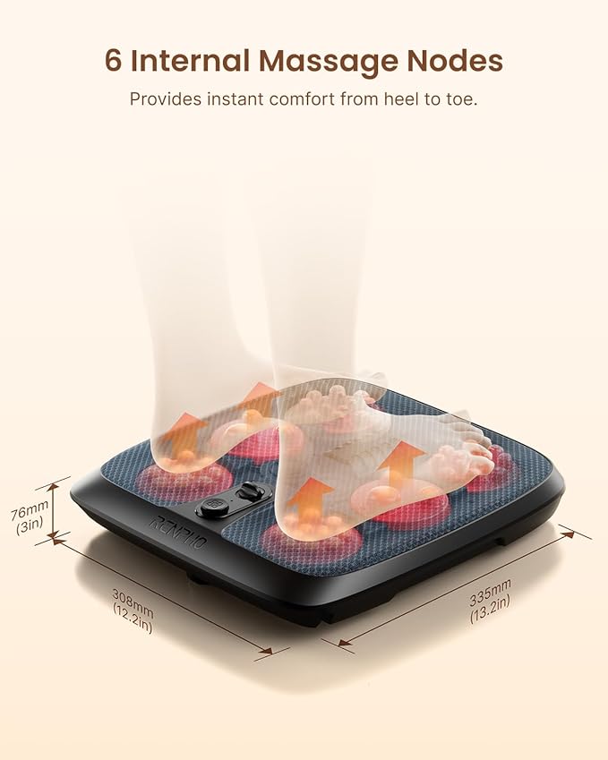 RENPHO FSA Shiatsu Foot Massager with Heating, Gifts for Women, FSA Eligible Items List, Deep Kneading Foot Massager for Neuropathy and Plantar Fasciitis, Quietly Used Under Desk as Ottoman