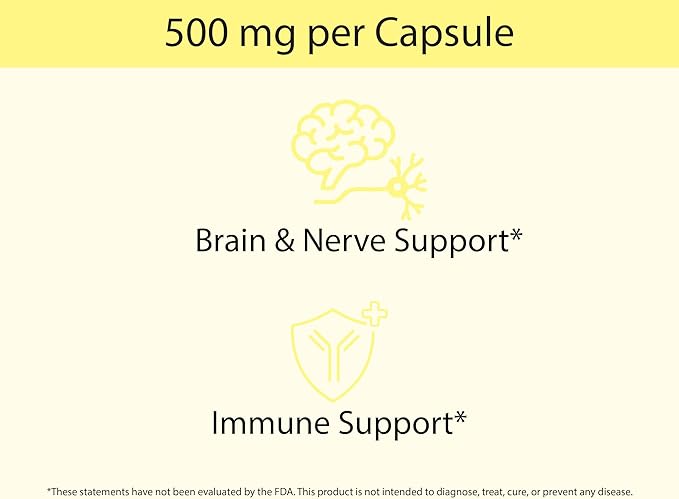 KOYAH Organic Lion's Mane Capsules - USA Grown, 100% Fruiting Body, Freeze-Dried, 3rd Party Tested for Beta-Glucans, 500 mg, Non-GMO, Vegan. Brain & Nerve Support. Immune Support. 60 Capsules