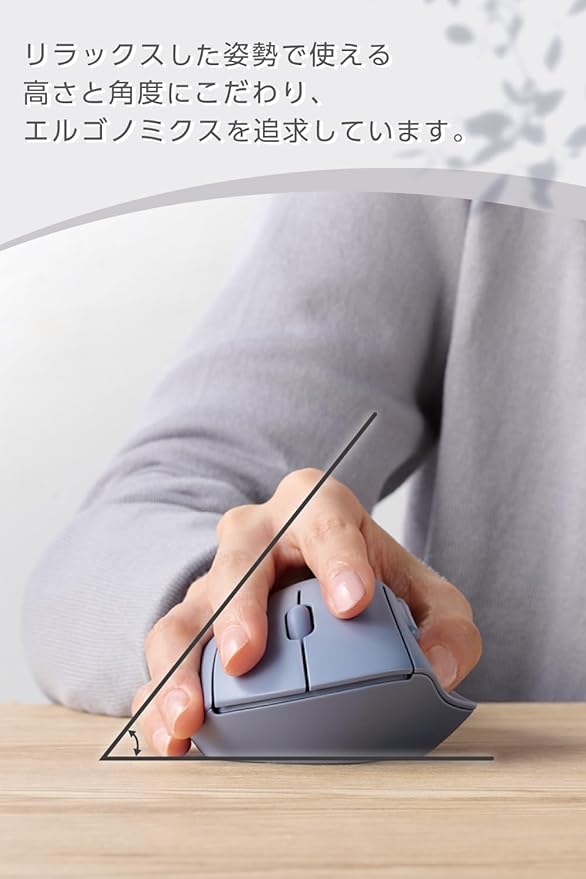 ELECOM Shellpha Bluetooth Wireless Mouse, Silent Click, Ergonomic 5 Programmable Buttons, Connect Up to 3 Devices, 2.4GHz USB Multi-Device Connection, 2000 DPI, PC Laptop Mac Mouse (Navy Blue)