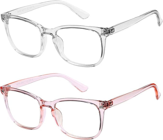 Hycredi Kids Blue Light Blocking Glasses，Anti Eyestrain & UV Protection, Computer Gaming TV Phone Glasses for Boys Girls