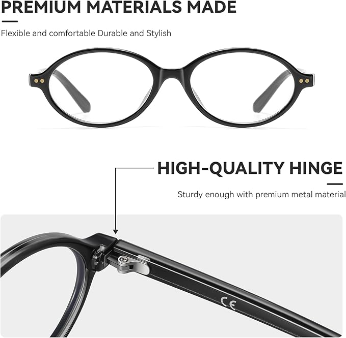 HAOLOTA Blue Light Blocking Glasses Women, Trendy Round Anti Eyestrain UV Glare TV Phone Computer Gaming Eyeglasses