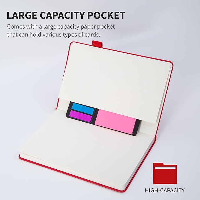 KaiRuiYing 3 Pack Lined Journal Notebooks for Work, 160 Pages, 5.5"x8.6", Hardcover, Colorful A5 Medium College Ruled, Journaling Notebooks for Notes-Taking, Fits for Office School Home