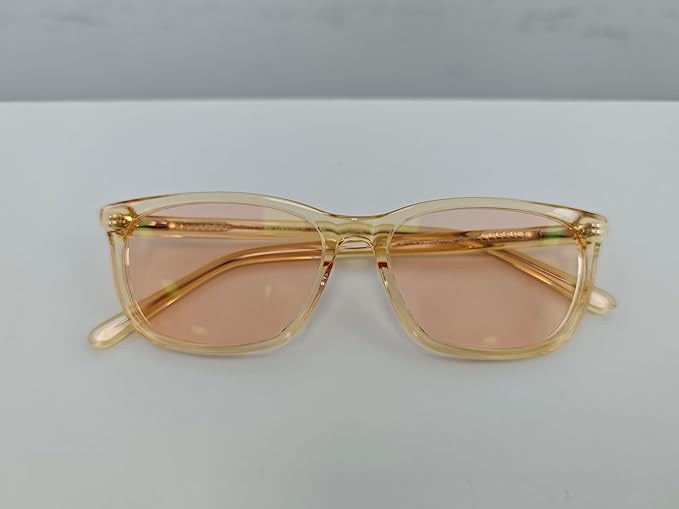 Bloomoak Rose Migraine Glasses, FL- Flex Light Sensitivity Relief Glasses for Fluorescent LED Glare,Photophobia, Eye Strain