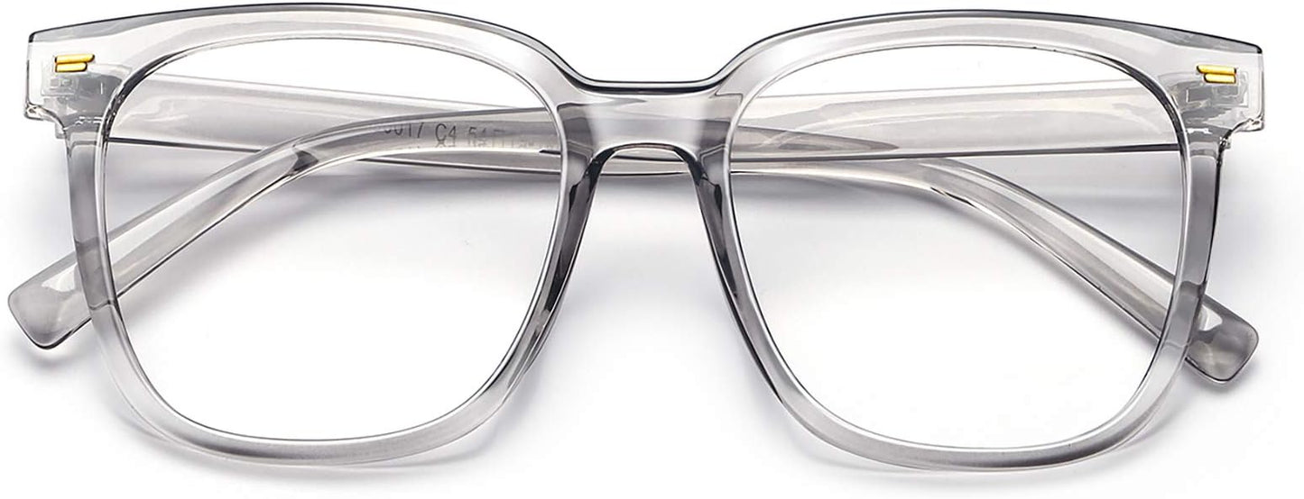 PANNER Oversized Square Blue Light Blocking Glasses for Women Men Anti Glare Reduce Eyestrain Computer Glasses