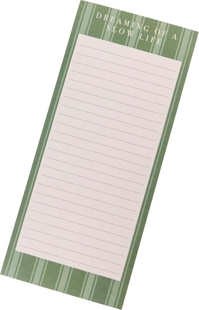 Graphique Cottage Stripe Magnetic Notepad, 100 Tear-Away Sheets for Grocery, Shopping & To-Do Lists, Writing Pad for Fridge, Kitchen, Office