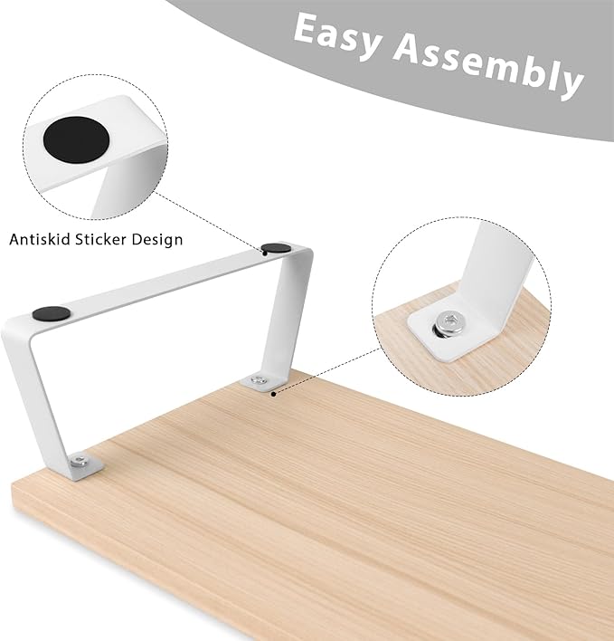 Large Dual Monitor Stand Riser - Monitor Stand for 2 Monitors, Wooden Computer Stand For Desk with Metal Legs, Desk Organizers and Storage With Drawer, Desk Shelf for Computer/Laptop/Printer/TV, Oak