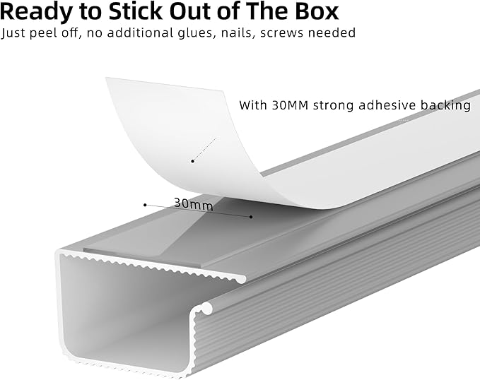 YECAYE 94.2 in Cable Management Under Desk,Easy Install Adhesive Mount Cord Hider,Cord Organizer,Wire Management,Wire Hider for Office Organization,Child & Pet Proof,Grey
