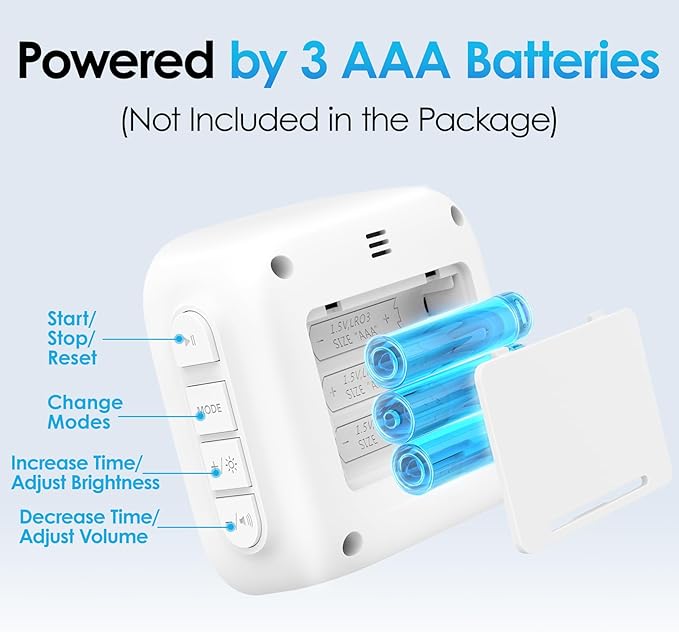 99-Minute Visual Timer with Pomodoro Timer Productivity Focus Timer Countdown Stopwatch Desk ADHD for Study, Work, Student, Procrastination, Loud Alarm/Mute/Vibration, 2 Brightness Levels