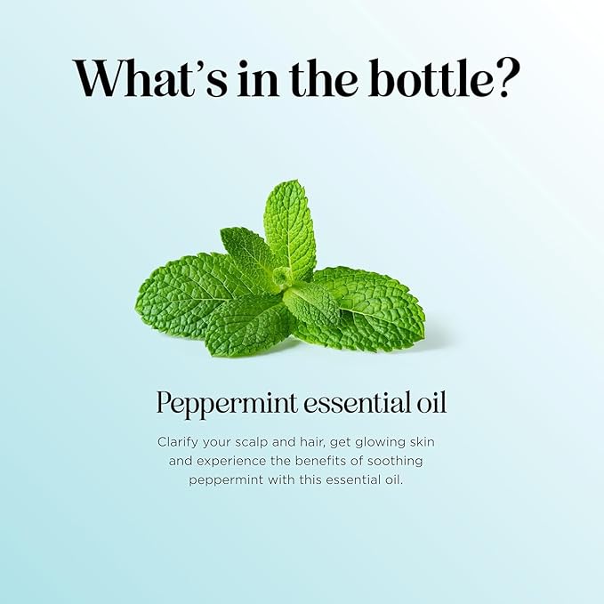Peppermint Essential Oil for Diffuser Aromatherapy - 100% Pure Peppermint Oil for Hair Skin and Nails Plus Undiluted Refreshing Aromatherapy Essential Oil for Diffusers Baths and Topical Uses 4oz