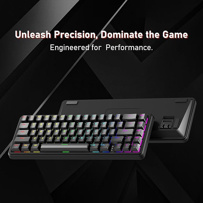 EWEADN Battle68 60% Gaming Keyboard Wired, Hall Effect Magnetic Switch Keyboard, Rapid Trigger Mode Adjustable Actuation, 8K Hz Polling Rate, PBT Keycaps, RGB Backlit, Arctic Magnetic Switch