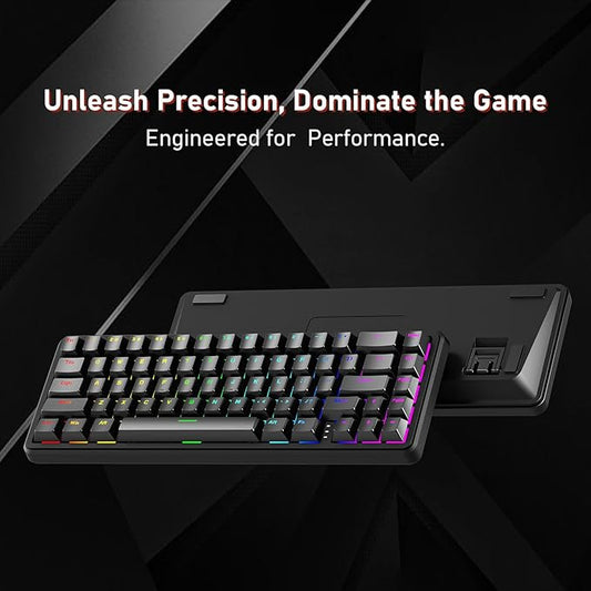 EWEADN Battle68 60% Gaming Keyboard Wired, Hall Effect Magnetic Switch Keyboard, Rapid Trigger Mode Adjustable Actuation, 8K Hz Polling Rate, PBT Keycaps, RGB Backlit, Arctic Magnetic Switch