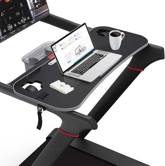 Treadmill Desk Attachment,Peloton Tread Tray Ergonomic Platform, Laptop Holder with Tablet Holder,New Universal Cooling Holes Laptop Stand for Home/Office