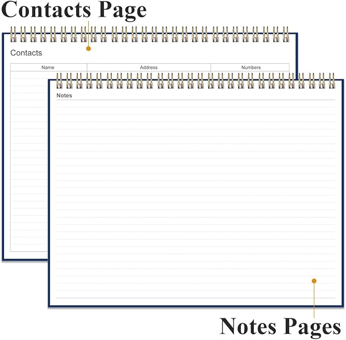 Weekly Productivity Planner - 8.5" x 11" Dashboard Desk Notepad Has 6 Focus Areas to List Tasks for Goals, Projects, Clients, Academic or Meal-Organize Your Daily Work Efficiently, 54 Weeks, Blue