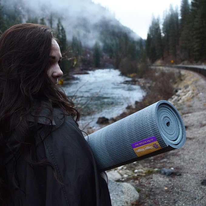 Hugger Mugger Nature Ultra Yoga Mat - Unique Variegated Design, Extra Cushion, Durable, Sticky and Grippy, Stable Non-Slip Surface, Lightweight