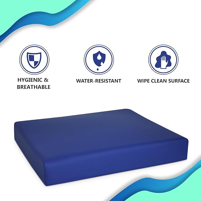 NYOrtho Gel Wheelchair Cushion - Cooling Gel Pad for Sitting - Non-Slip, Water-Resistant Seat Cushion for Pressure Relief - Ideal for Wheelchairs and Office Chairs - 16" x 16" x 3"